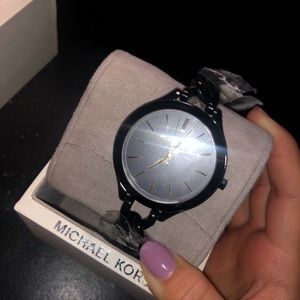 Black Michael Kors watch, new with tags